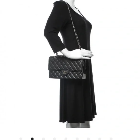 Authentic CHANEL Caviar Medium Double Flap Bag - Picture 5 of 8